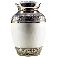 eSplanade Latón Blanco Urnas de cremación Urnas Contenedor conmemorativo Frasco de Recipiente | Urnas De Latón | Urna de…